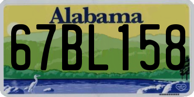 AL license plate 67BL158