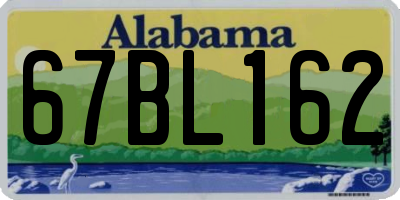 AL license plate 67BL162