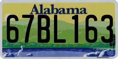 AL license plate 67BL163