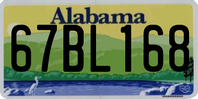 AL license plate 67BL168