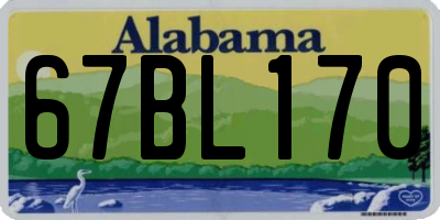 AL license plate 67BL170