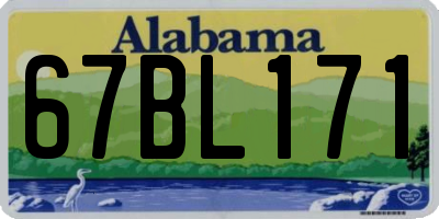 AL license plate 67BL171