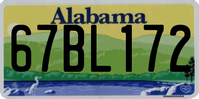 AL license plate 67BL172