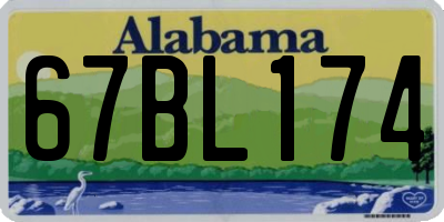 AL license plate 67BL174
