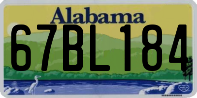 AL license plate 67BL184