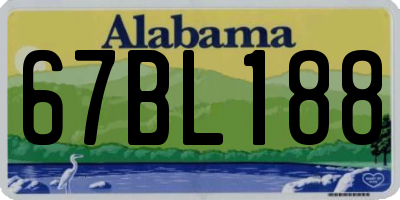AL license plate 67BL188