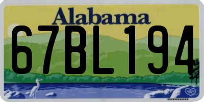 AL license plate 67BL194