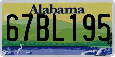 AL license plate 67BL195