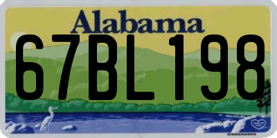 AL license plate 67BL198