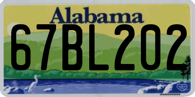 AL license plate 67BL202
