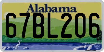 AL license plate 67BL206