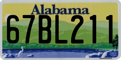 AL license plate 67BL211