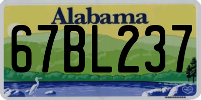 AL license plate 67BL237