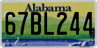 AL license plate 67BL244