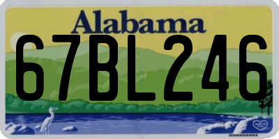 AL license plate 67BL246