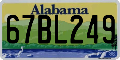 AL license plate 67BL249