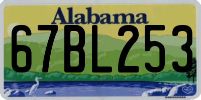 AL license plate 67BL253