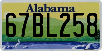 AL license plate 67BL258