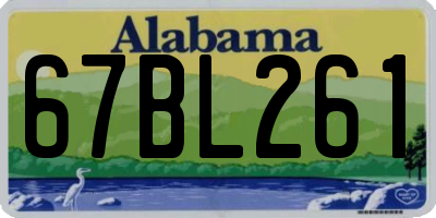 AL license plate 67BL261