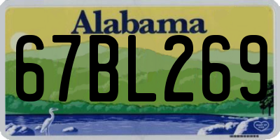 AL license plate 67BL269