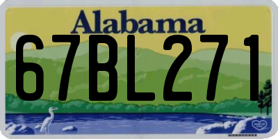 AL license plate 67BL271
