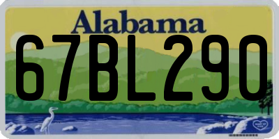 AL license plate 67BL290