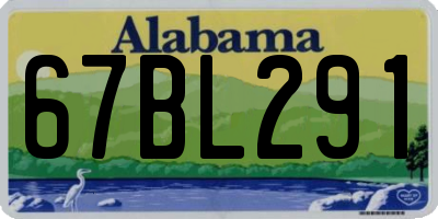 AL license plate 67BL291
