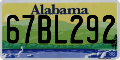 AL license plate 67BL292