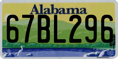 AL license plate 67BL296