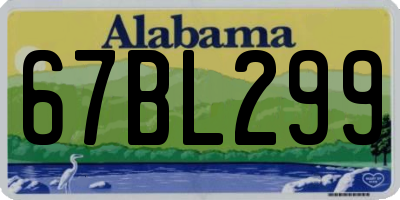 AL license plate 67BL299