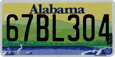 AL license plate 67BL304