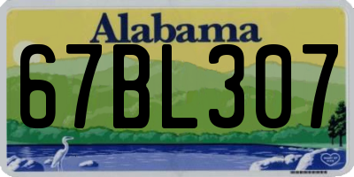AL license plate 67BL307