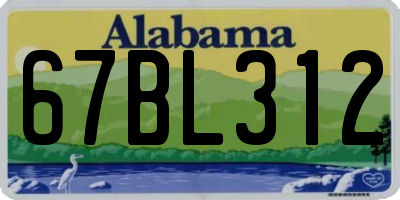 AL license plate 67BL312