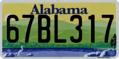 AL license plate 67BL317