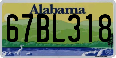 AL license plate 67BL318