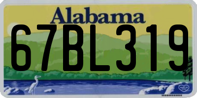 AL license plate 67BL319