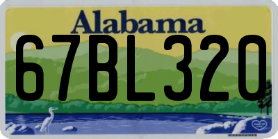 AL license plate 67BL320