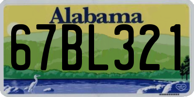 AL license plate 67BL321