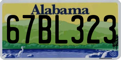 AL license plate 67BL323