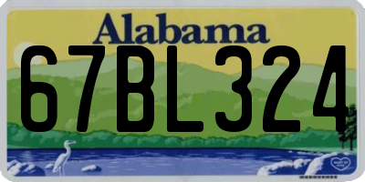 AL license plate 67BL324