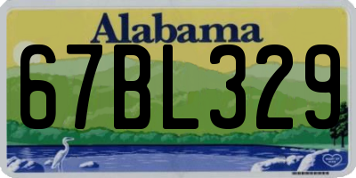 AL license plate 67BL329