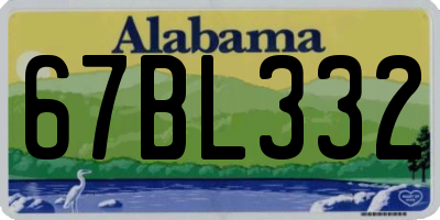 AL license plate 67BL332