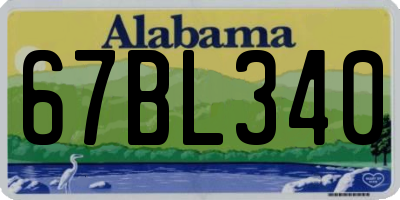 AL license plate 67BL340