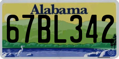 AL license plate 67BL342