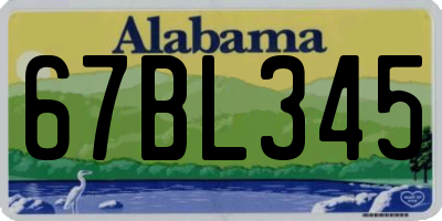 AL license plate 67BL345