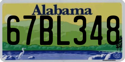 AL license plate 67BL348