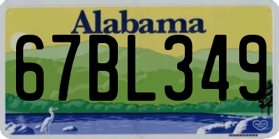 AL license plate 67BL349