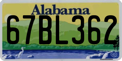 AL license plate 67BL362