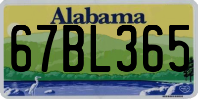 AL license plate 67BL365