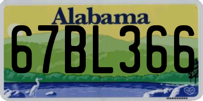 AL license plate 67BL366